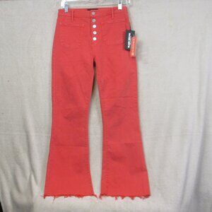 NWT BLACK ORCHID Angelina Patch Pocket Crop Flare Jean in Fare and Ice Size 28